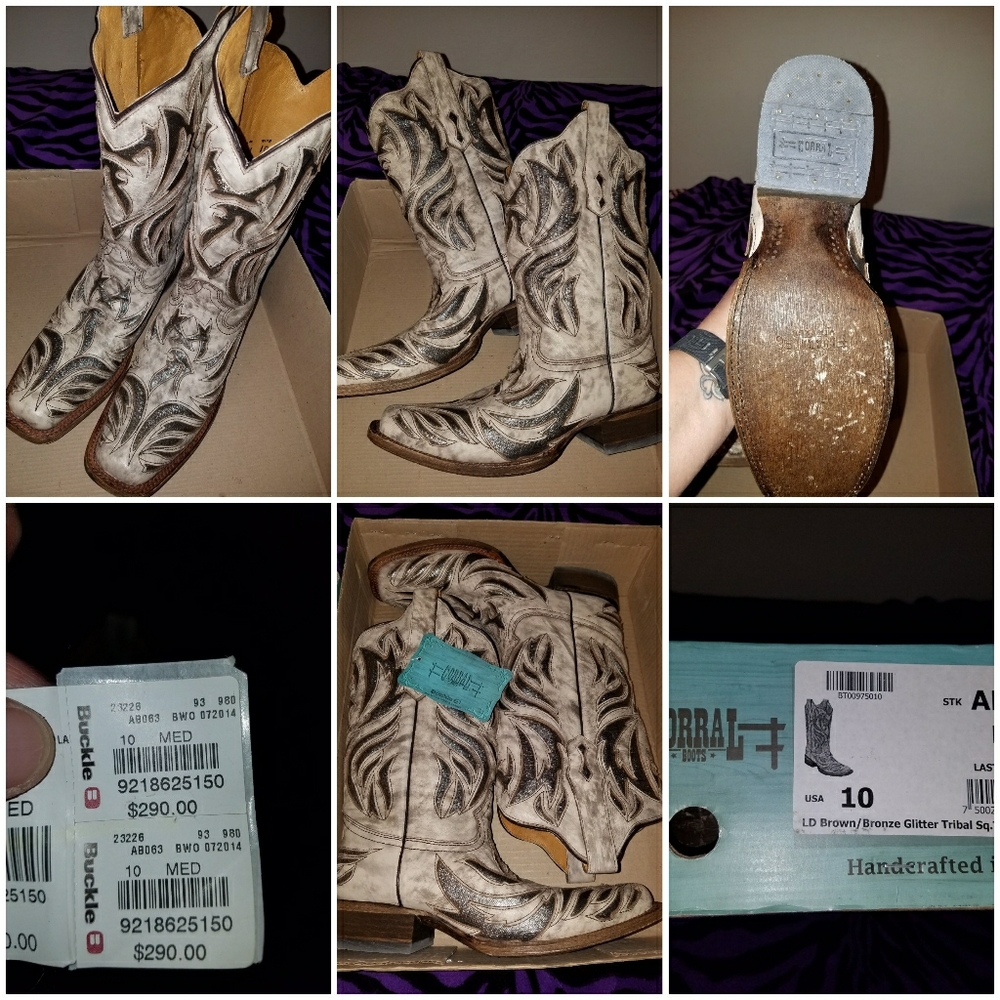 Brand new leather cowboy boots